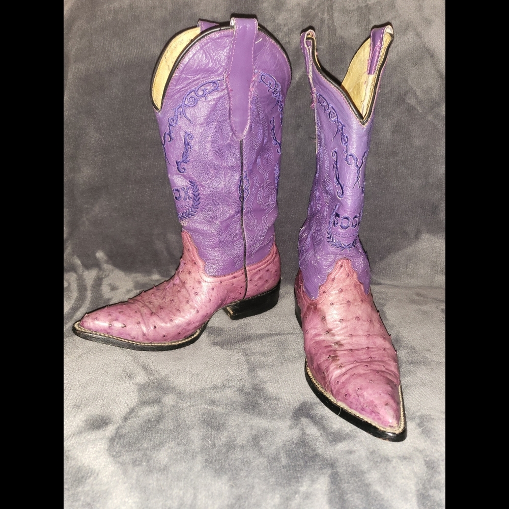 Exotic hand made cowgirl boots sz 6.5